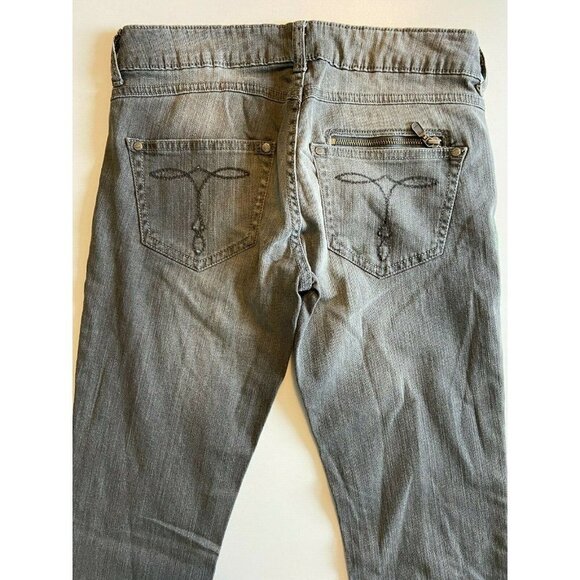 Mango Ladies Skinny Gray Stretchy Jeans with Zip Pocket Detail Size 6 - Picture 7 of 10